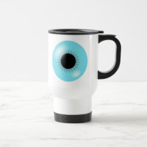 Big blue eyeball mug
