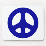 Big Blue Peace Sign Mousemats