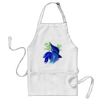Big Blue Siamese Fighting Fish Aprons