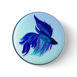Big Blue Siamese Fighting Fish  Buttons