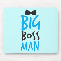Big boss man nice Bossy design with a bow tie Mouse Pads