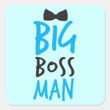 Big boss man nice Bossy design with a bow tie Stickers