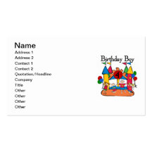 Big Bounce Boy 4th Birthday Tshirts and Gifts Business Card Templates