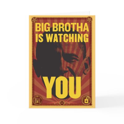 Big Brotha Is Watching You Birthday Card by Libertymaniacs