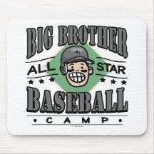 Big Brother Baseball Black Helmet Mousemat