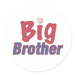 Big Brother (baseball) Round Stickers