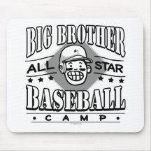 Big Brother Baseball White Helmet Mousepad