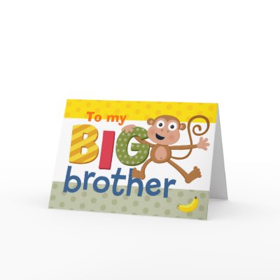 BIG brother monkey Card by lailahills