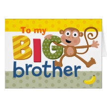 BIG brother monkey Card