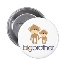 Big Brother Monkey T-shirt Buttons