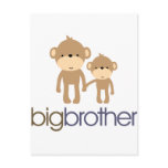 Big Brother Monkey T-shirt Postcards