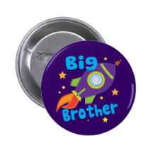Big Brother Rocket Ship Sibling Sets Button