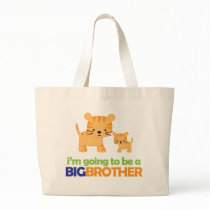 Big Brother Tiger T-shirt Pregnancy Announcement Canvas Bags