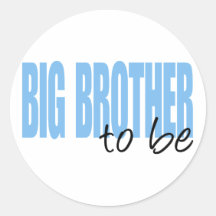 Big Brother To Be (Blue Block Font) Stickers