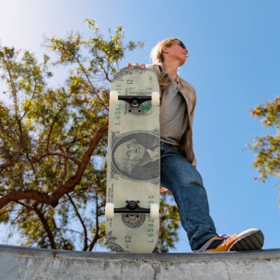 Big Bucks Custom Skate Board by caffineskate