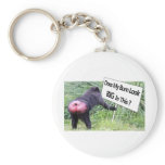 Big Bum Sign with Monkey Photo Key Chains