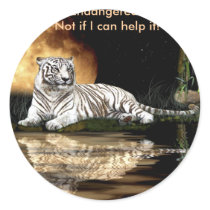 BIG CAT Endangered Species Series Round Stickers