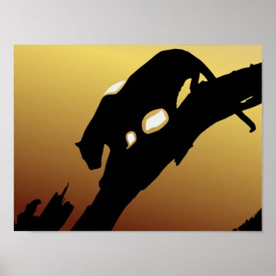 Big Cat Tree Print by ideaweaver