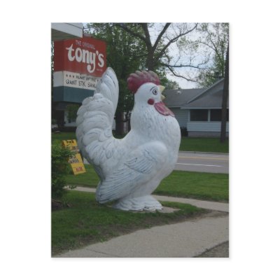 Big Chicken Postcard by TheTornDress