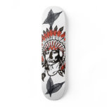 Big Chief Feather Design Skateboard