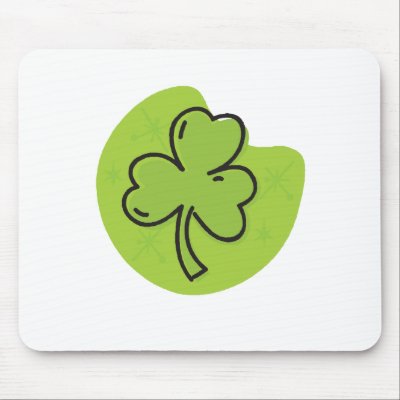 "Big Clover" St. Patrick's Day Design Mouse Pad by Eholidayz