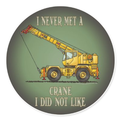 Big Crane Operator Quote Kids Sticker by justconstruction