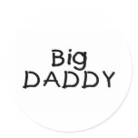Big Daddy (Blk) Round Stickers