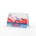 Big Daddy Pig Floating on Raft at Beach