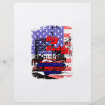 big daddy red blue affected design custom flyer