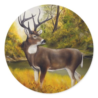 Big Deer standing in grove on customisable product by davidpauls