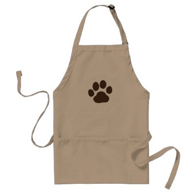 Big Dog Paw Print Aprons by jennsdoodleworld