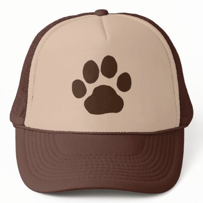 Big Dog Paw Print Mesh Hat by jennsdoodleworld