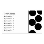 Big Dots. Black and White Pattern. Business Cards