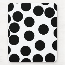 Big Dots. Black and White Pattern. Mousepads