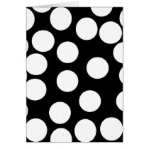 Big Dots in Black and White. Greeting Card