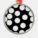 Big Dots in Black and White. Christmas Ornaments
