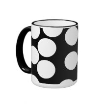 Big Dots in Black and White. Coffee Mugs