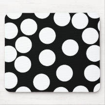 Big Dots in Black and White. Mouse Pad