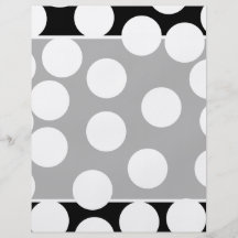 Big Dots in Black and White. Personalized Flyer