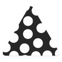 Big Dots in Black and White. Triangle Sticker