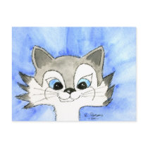 Big Eared Cat Postcard