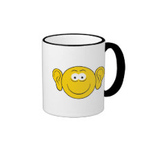 Big Ears Smiley Face Coffee Mugs
