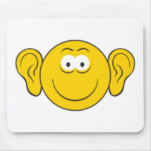 Big Ears Smiley Face Mousepads