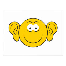 Big Ears Smiley Face Postcard