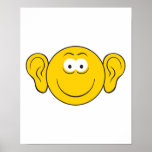Big Ears Smiley Face posters