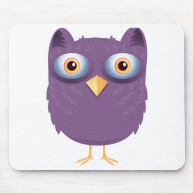 big eyed owl mouse mat by doonidesignsanimals