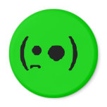(•̪●) big eyed poked lip emote face