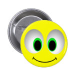BIG EYES SMILEY FACE PINBACK BUTTON