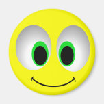 BIG EYES SMILEY FACE REFRIGERATOR MAGNET