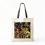 Big face black handle tote bags